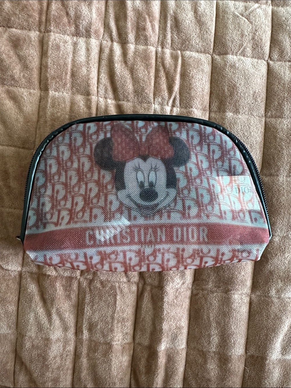 Red & Black Minnie Mouse Cosmetic Pouch